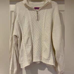 EDIKTED High Neck Oversized Zip Sweater